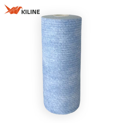 quality  KILINE Custom Blue Disposable Dish Roll Wood Pulp And PP Kitchen Wiping Cloth factory