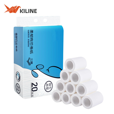 Bathrooms 100% Pulp Toilet Wipe Clean Paper Roll 101x115mm 50gsm
