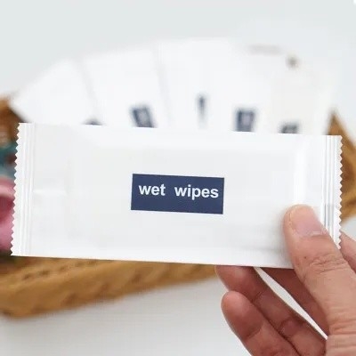 Custom Logo Wipe Clean Paper Individually Wrapped 20x18cm Unscented
