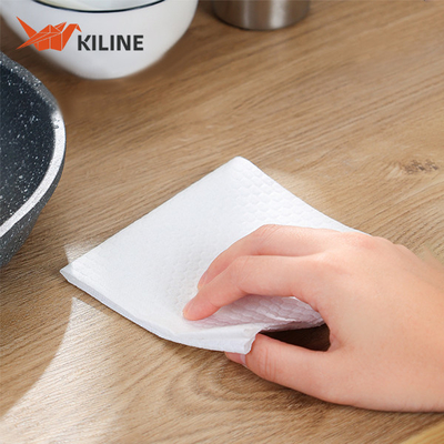 PP Pulp Household Cleaning Cloths Disposable Kitchen Towels In Roll 50gsm
