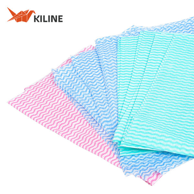Color Coded Commercial Cleaning Wipes Reusable Kitchen Towel Roll For Multitask Cleaning