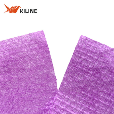 Disposable Household Cleaning Cloths Purple Color Wood Pulp PP Material 55gsm
