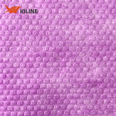 Custom Size Purple Disposable Cleaning Cloths Dusting Rolls 55gsm Highly Absorbent