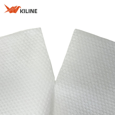 Wood Pulp PP Disposable Wipe Clean Paper Kitchen Towel Rolls White Color OEM