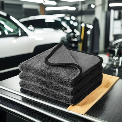 Microfiber 40*60cm 600 Gsm Wash Car Care Microfibre Detailing Auto Micro Fiber Cloths Cleaning Twisted Loop Drying Towels