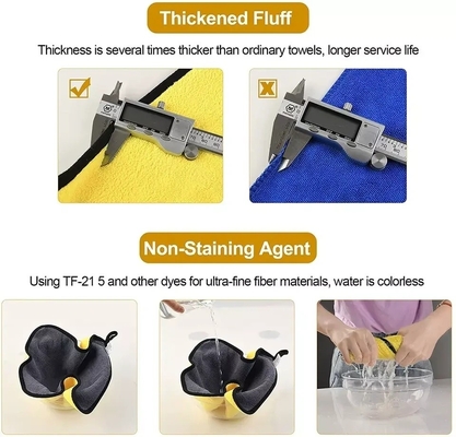 Car Polishing Waxing Towel Super Quality Microfiber Double Sided Coral Fleece Kitchen Customized Printing