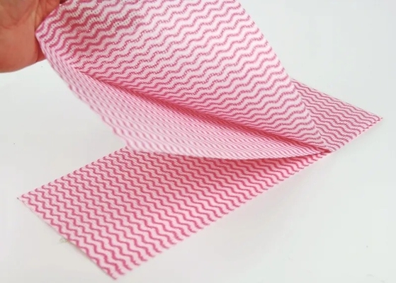 KILINE Spunlace Nonwoven Kitchen Wipes Disposable Multi Color Wavy Line Polyester Viscose Home Cleaning Wipes