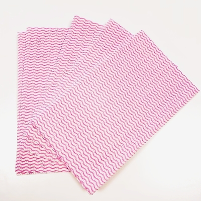 KILINE Spunlace Nonwoven Kitchen Wipes Disposable Multi Color Wavy Line Polyester Viscose Home Cleaning Wipes