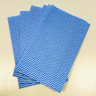 KILINE Spunlace Nonwoven Kitchen Wipes Disposable Multi Color Wavy Line Polyester Viscose Home Cleaning Wipes