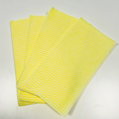 KILINE Spunlace Nonwoven Kitchen Wipes Disposable Multi Color Wavy Line Polyester Viscose Home Cleaning Wipes