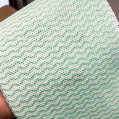 KILINE Spunlace Nonwoven Kitchen Wipes Disposable Multi Color Wavy Line Polyester Viscose Home Cleaning Wipes