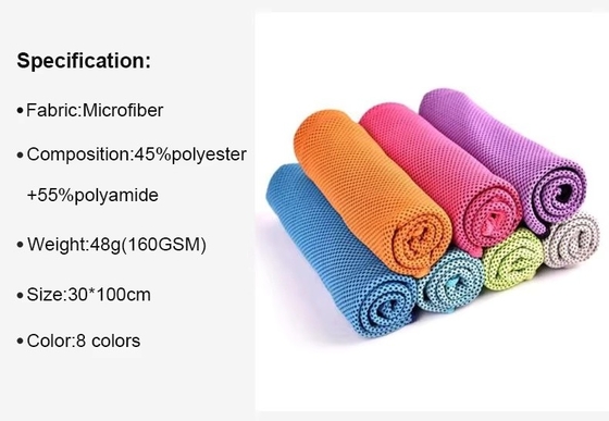 KILINE Custom Package Pattern Soft Breathable Quick Drying Recycled Plastic Microfiber Ice Cold Towels