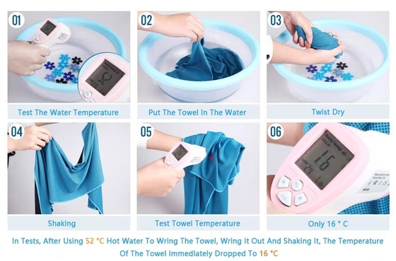 Soft Breathable Chilly Microfiber Ice Towel For Yoga Sport Running Gym Workout Camping