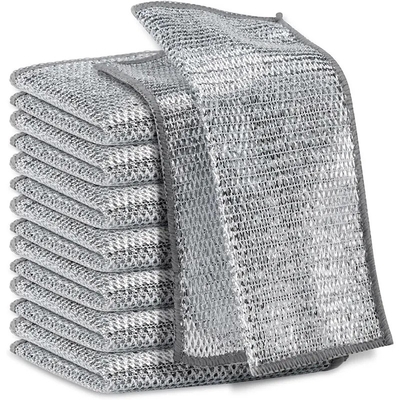 Wet And Dry Household Cleaning Cloths Non Scratch Wire Dishcloth for Travel