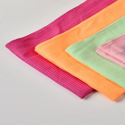 Microfiber Household Cleaning Cloths Waffle Tea Towel 40*60cm