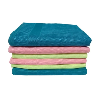 Microfiber Household Cleaning Cloths Waffle Tea Towel 40*60cm