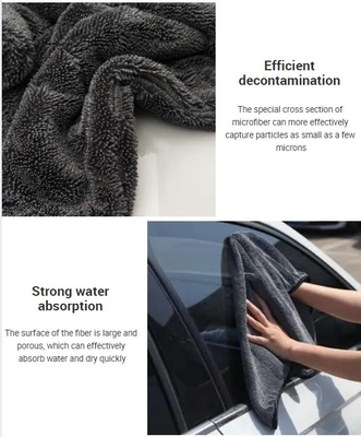 Customized Logo Microfiber Cleaning Cloth Car Wash Towel Super Absorbent