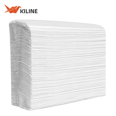 White Color V Fold Quilted Laminated 40gsm OEM Virgin Wood Pulp Paper Hand Towels
