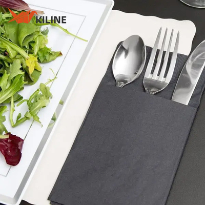 Pocketed Disposable paper Napkins Folded As Guest Towels For Christmas Thanksgiving