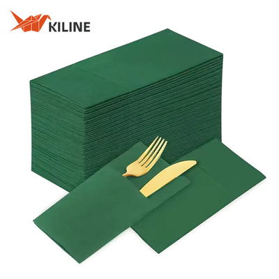Pocketed Disposable paper Napkins Folded As Guest Towels For Christmas Thanksgiving