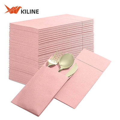 Disposable Folding Paper Napkins Pocket Cloth Style For Party And Bathroom Decor