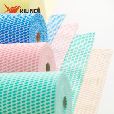 Multicolor Disposable Commercial Cleaning Wipes Household Kitchen Towels 80gsm