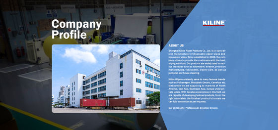 KILINE Automatic Cleaning Wipe Reel Cloth with Customized Size and Embossed Surface for Industrial Machinery Wiping