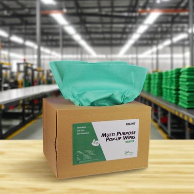 Heavy Duty Nonwoven Wipes with High Absorbency and Pulp55% + PET45% for Automotive Assembly