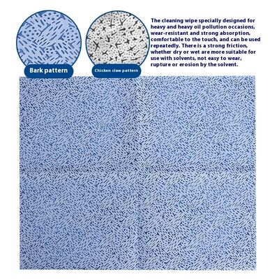 Blue Bark Pattern Oil Absorption Eco-Friendly Industrial Cleaning Wipe for Kitchen Use