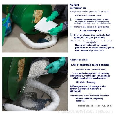 KILINE Industrial 7.6*1.2m Oil Suction Cotton Strip for Water Surface Oil Spill Containment in Emergency Offshore Situations