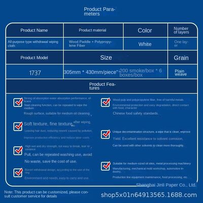 KILINE Industrial Strong White Non-Woven Wiping Cloth Oil Absorbing Dust-Free Eco-Friendly for Kitchen Use